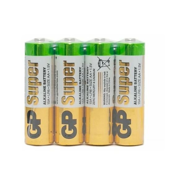 Батарейка GP Super Alkaline 15ARS LR6 AA, 4 шт.